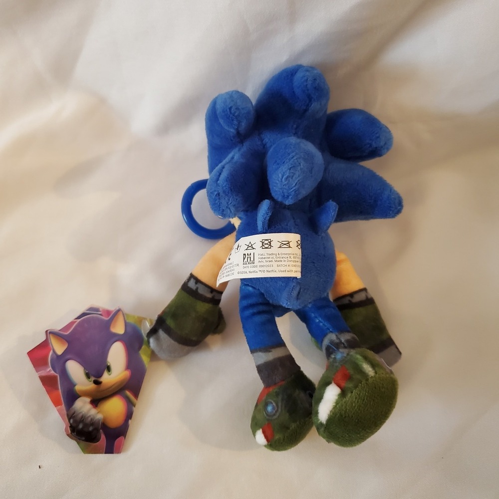 Sonic Prime Clip On Plush - SONIC Green Gloves Shoes - New with Tag - Picture 3 of 3